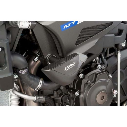FRAME SLIDERS PUIG PRO 8592N ČIERNY S ŠEDOU GUMOU