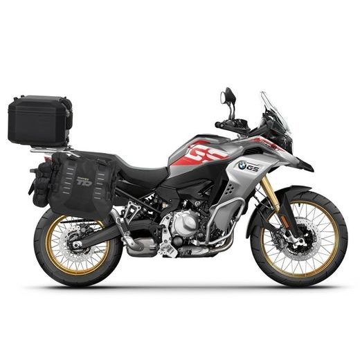 COMPLETE SET OF SHAD TERRA TR40 ADVENTURE SADDLEBAGS AND SHAD TERRA BLACK ALUMINIUM 55L TOPCASE, INCLUDING MOUNTING KIT SHAD BMW F 750 GS/ F 850 GS/ F 850 GS ADVENTURE