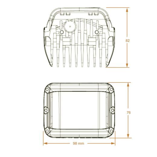 SHARK LED SINGLE SIDE SHOOTER, HOMOLOGIZÁCIA E9, CREE LED, 45W SET 2 KUSY - LED SVETLO - SVETEĽNÁ RAMPA
