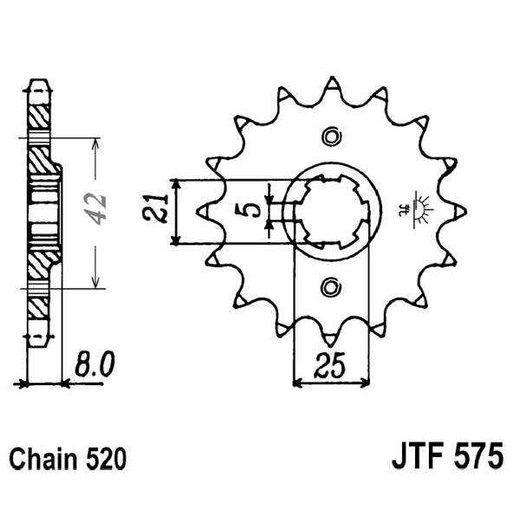 REŤAZOVÉ KOLIEČKO JT JTF 575-14 14 ZUBOV,520