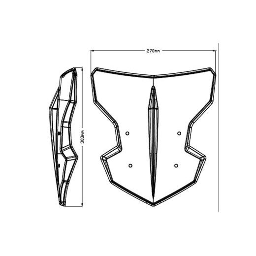 PLEXI NA MOTORKU PUIG NEW. GEN SPORT 9376N ČIERNA