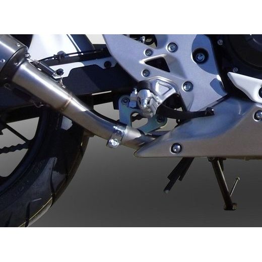 SLIP-ON EXHAUST GPR GPE ANN. H.221.GPAN.TO BRUSHED TITANIUM INCLUDING REMOVABLE DB KILLER AND LINK PIPE