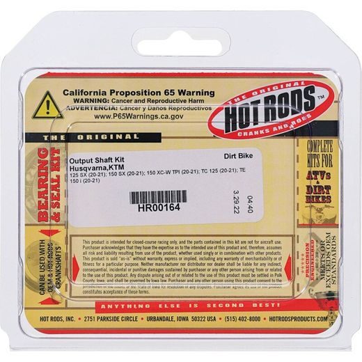 OUTPUT SHAFT KIT HOT RODS HR00164