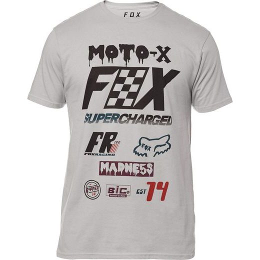 FOX CZAR SS PREMIUM TEE, STEEL GREY, LFS18F