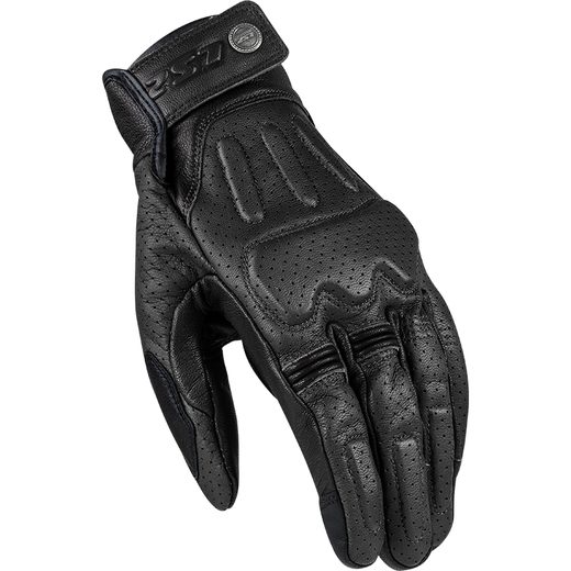 LS2 RUST MAN GLOVES BLACK LEATHER