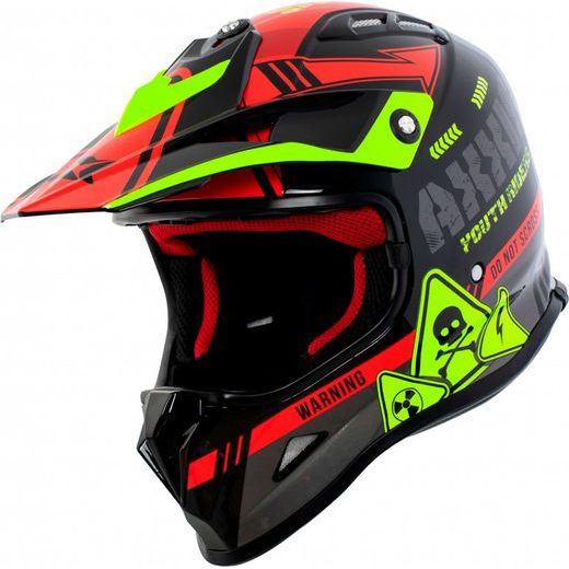 MX HELMET KIDS AXXIS WOLVERINE B5 GLOSS RED YS