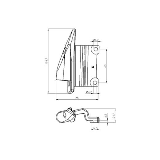 MIRROR ADAPTOR PUIG ADAPTADOR IZQ. RETROVISOR HI-TECH I,II,III,GT,F 9549N ČIERNA TO FAIRING
