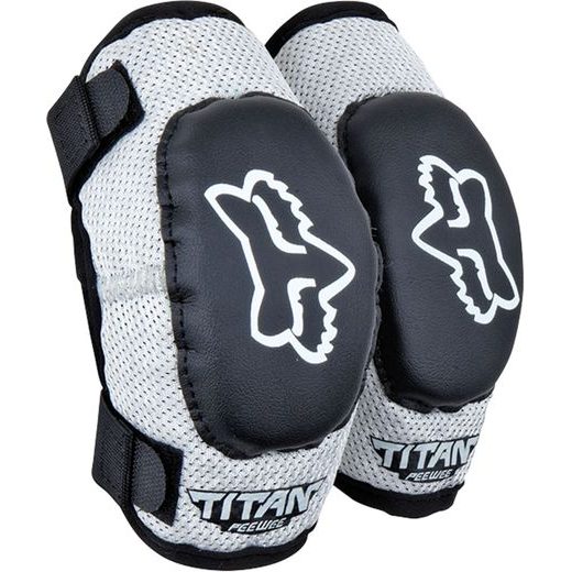 FOX PEEWEE TITAN YOUTH ELBOW - OS, BLACK/SILVER MX23