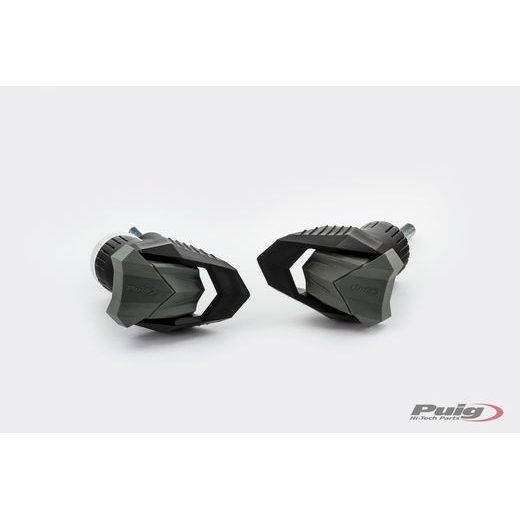 FRAME SLIDERS PUIG R19 20457N ČIERNY S ŠEDOU GUMOU