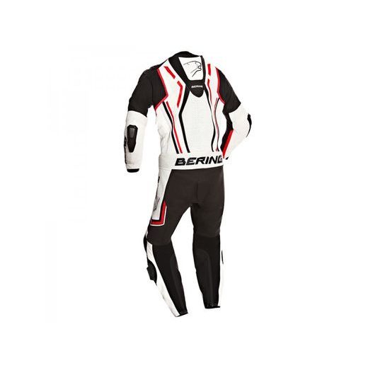 KOMBINÉZA SUPRA-R KOŽENÁ ČIERNA/BIELA/ČERVENÁ BERING