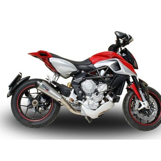 SLIP-ON EXHAUST GPR GPE ANN. MV.8.GPAN.TO BRUSHED TITANIUM INCLUDING REMOVABLE DB KILLER AND LINK PIPE