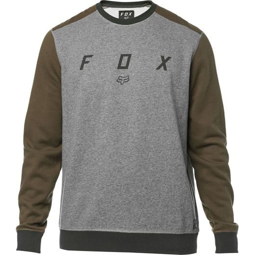 FOX DESTRAKT CREW FLEECE, HEATHER GRAPHITE, LFS18F