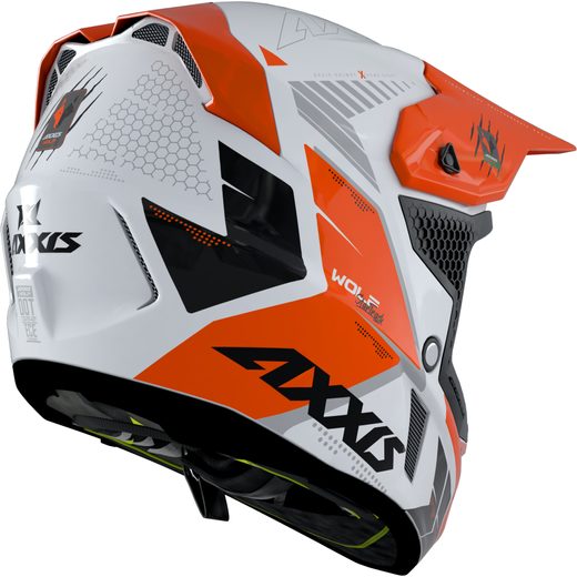 MOTOKROSOVÁ HELMA AXXIS WOLF ABS STAR TRACK A4 LESKLÁ FLUOR ŽLTÁ L