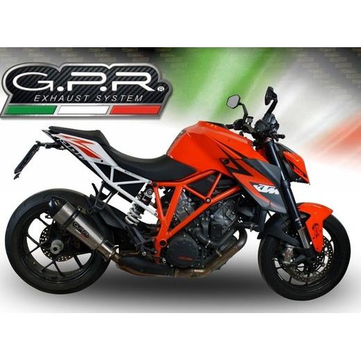 SLIP-ON EXHAUST GPR GP EVO4 E4.KTM.96.GPAN.TO BRUSHED TITANIUM INCLUDING REMOVABLE DB KILLER AND LINK PIPE