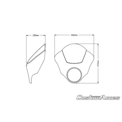 PLEXI ŠTÍT CUSTOMACCES DARK NIGHT CUP0015F TMAVÁ DYMOVÁ