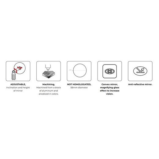 SPÄTNÉ ZRKADLO PUIG TRACKER 9506N ČIERNA RIGHT / LEFT