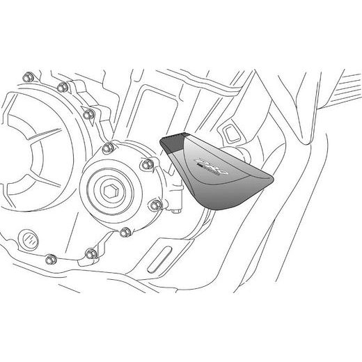 FRAME SLIDERS PUIG PRO 5285N ČIERNY S ŠEDOU GUMOU