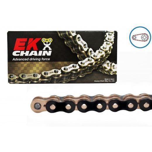 REŤAZOVÁ SADA EK - ČIERNA CHAIN 520 MVXZ, X-RING (X, NX, QX, XS), CHK FRONT SPROCKET JT CHK RUBBER CUSHIONED, CHK REAR SPROCKET JT PRE GAS GAS ES 700 2022-2024