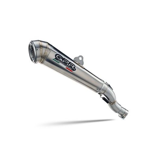 SLIP-ON EXHAUST GPR POWERCONE EVO E4.H.265.1.PCEV BRUSHED STAINLESS STEEL INCLUDING REMOVABLE DB KILLER AND LINK PIPE
