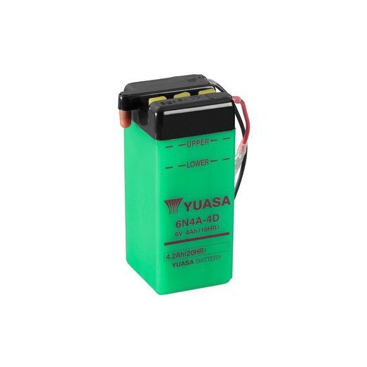 CONVENTIONAL 6V BATTERY NO ACID YUASA 6N4A-4D