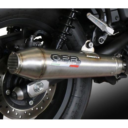 SLIP-ON EXHAUST GPR ULTRACONE H.250.1.ULTRA BRUSHED STAINLESS STEEL INCLUDING REMOVABLE DB KILLER AND LINK PIPE