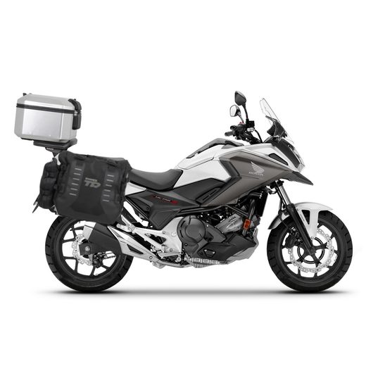 COMPLETE SET OF SHAD TERRA TR40 ADVENTURE SADDLEBAGS AND SHAD TERRA ALUMINIUM 55L TOPCASE, INCLUDING MOUNTING KIT SHAD HONDA NC 750 X