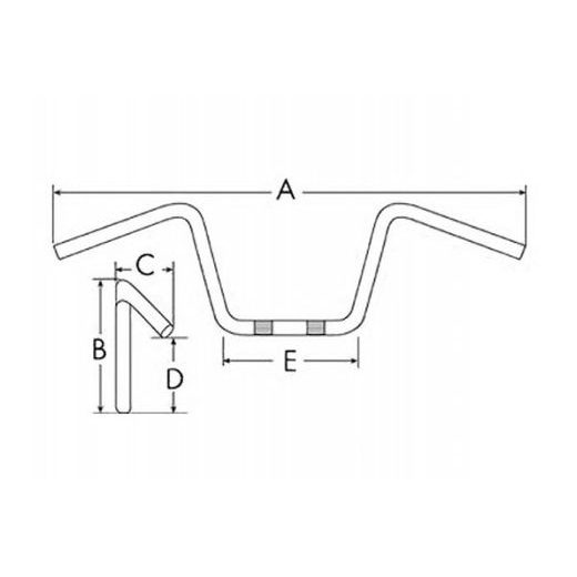 ŘIDÍTKA XMOTOS 22MM ALU - ČERVENÉ