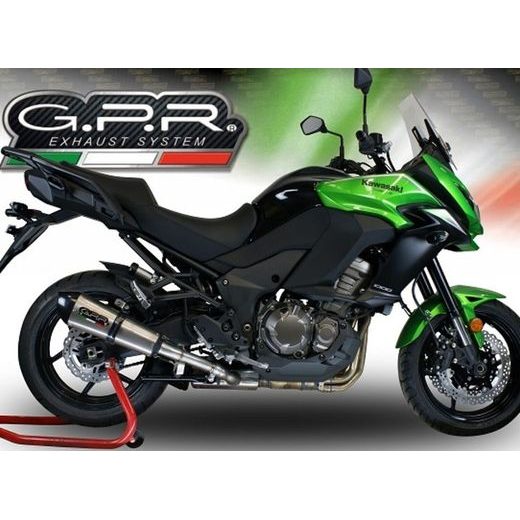 SLIP-ON EXHAUST GPR GPE ANN. K.166.GPAN.TO BRUSHED TITANIUM INCLUDING REMOVABLE DB KILLER AND LINK PIPE