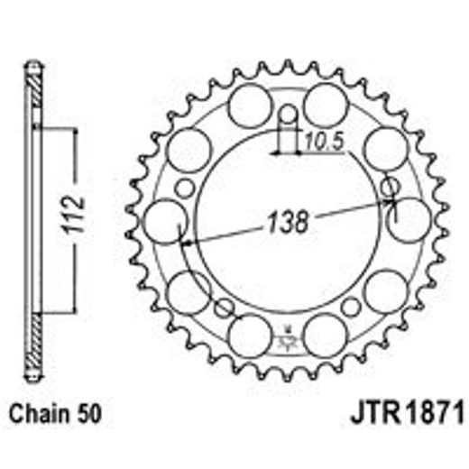 REŤAZOVÁ ROZETA JT JTR 1871-48 48 ZUBOV,530