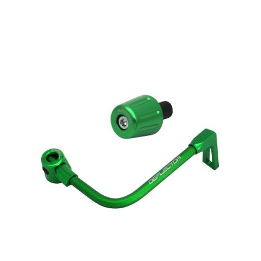 LEVER GUARD ACCOSSATO WITH GREEN HOSE AND JOINT RIGHT, ALUMINIUM