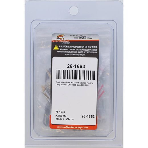 OPRAVNÁ SADA KARBURÁTORA ALL BALLS RACING CARK26-1663