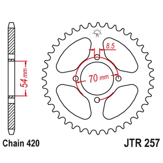 REŤAZOVÁ ROZETA JT JTR 257-30 30T, 420
