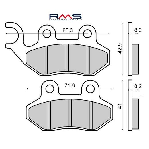 BRZDOVÉ OBLOŽENIE RMS 225102750 ORGANICKÉ