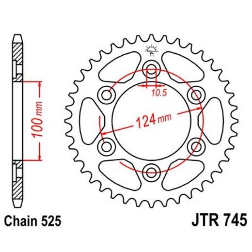 REŤAZOVÁ ROZETA JT JTR 745-42 42 ZUBOV,525