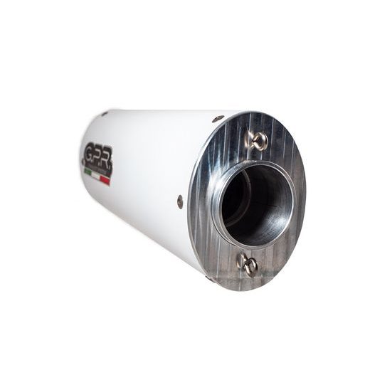 SLIP-ON EXHAUST GPR ALBUS S.196.CAT.ALB WHITE GLOSSY INCLUDING REMOVABLE DB KILLER, LINK PIPE AND CATALYST