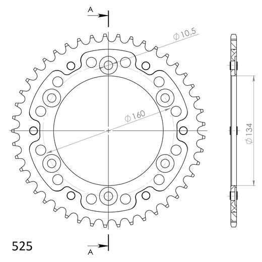 ROZETA SUPERSPROX STEALTH RST-1307:45-GLD ZLATÁ 45 ZUBOV,525