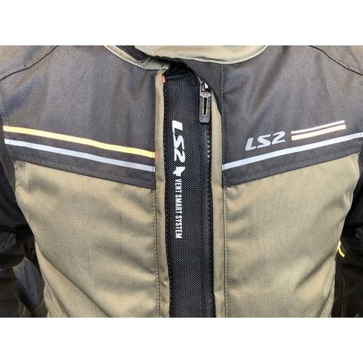 LS2 SHADOW MAN JACKET KHAKI BLACK H-V ORANGE