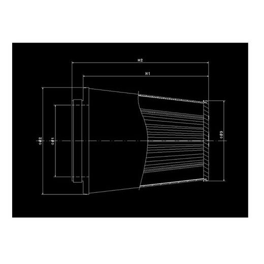 CONICAL AIR FILTER BMC FBSA110-110C CARBON TOP