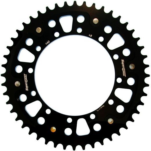 REŤAZOVÁ SADA EK - STRIEBORNÝ REŤAZ 520 H, NETESNENÝ, KOLIESKO SUPERSPROX, ROZETA SUPERSPROX STEALTH PRE KAWASAKI KDX 200 1984-1988