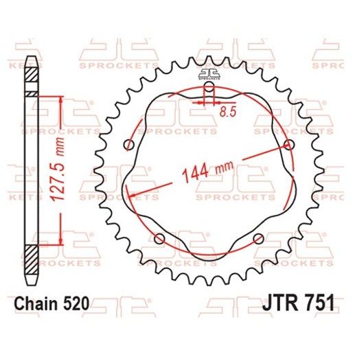 REŤAZOVÁ ROZETA JT JTR 751-42 42 ZUBOV,520