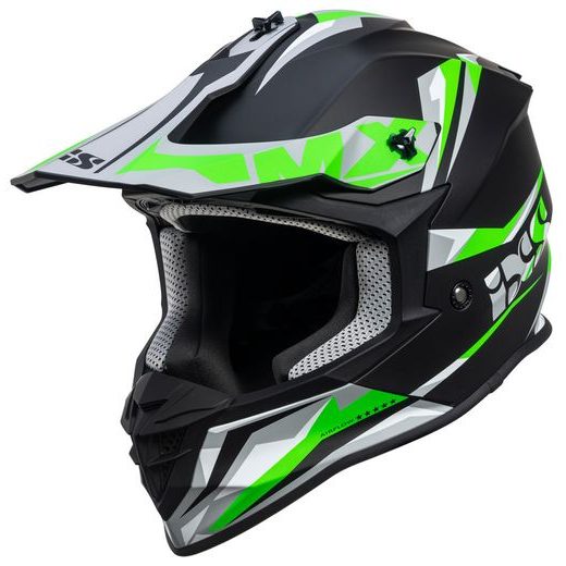 MOTOKROSOVÁ PRILBA IXS IXS362 2.0 X12041 ČIERNA MATNÁ-ZELENÁ FLUO 2XL