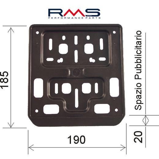 DRŽIAK REGISTRAČNEJ ZNAČKY RMS 142700010 PRE MOTORKY A SKÚTRE