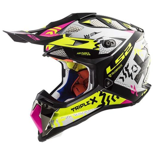 LS2 MX470 SUBVERTER BLACK PINK H-V YELLOW