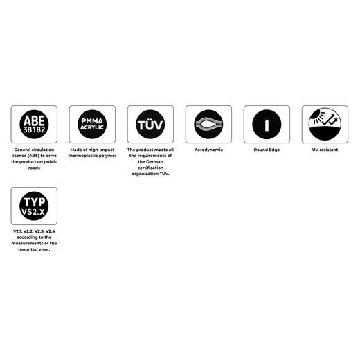 PLEXI ŠTÍT PUIG TOURING WITH VISOR 22371W PRIEHĽADNÉ