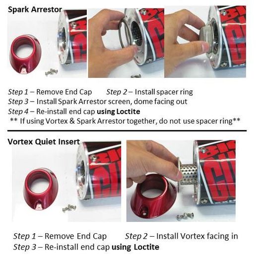 VORTEX QUIET INSERT - 2" LONG (- 4DB-5DB)