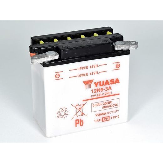 CONVENTIONAL 12V BATTERY NO ACID YUASA 12N9-3A