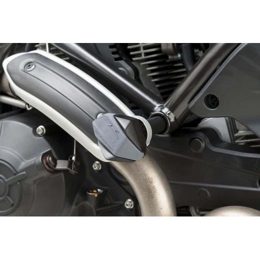 FRAME SLIDERS PUIG R12 9497N ČIERNY S ŠEDOU GUMOU