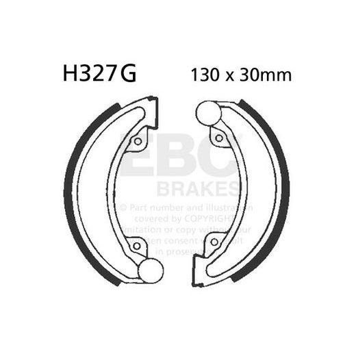 BRZDOVÉ ČEĽUSTE -SADA EBC H327G DRÁŽKOVANÝ