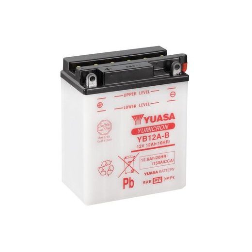 YUMICRON BATTERY WITH ACID YUASA YB12A-B