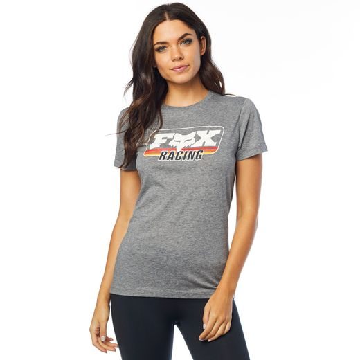 FOX RETRO FOX SS CREW TEE, HEATHER GRAPHITE, LFS18F